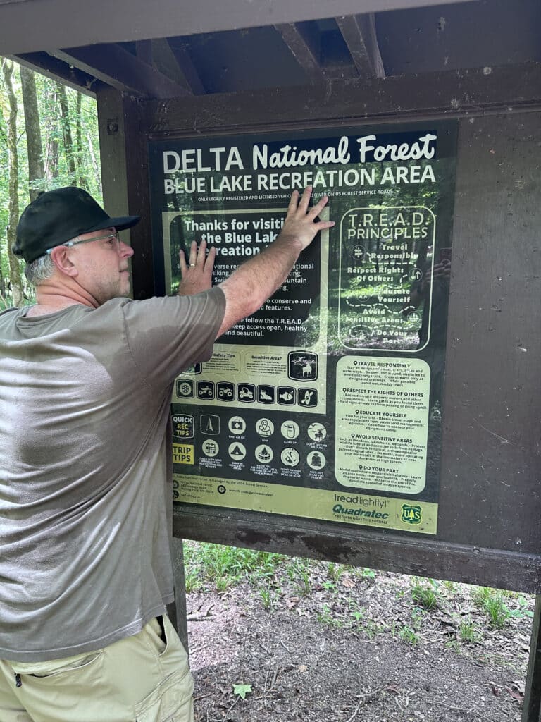 Tread Lightly! Impact Report: Delta National Forest Blue Lake Trail Recreation Area Kiosk Sign Installation IMG 0856 768x1024