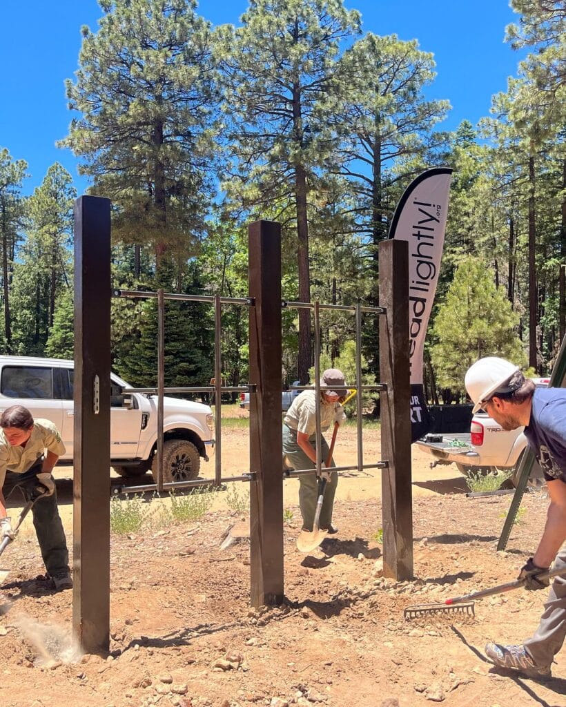 Tread Lightly! Impact Report: Rim Lakes bilingual kiosk and sign install 352985025 10226712754198177 1479823198471988392 N 820x1024