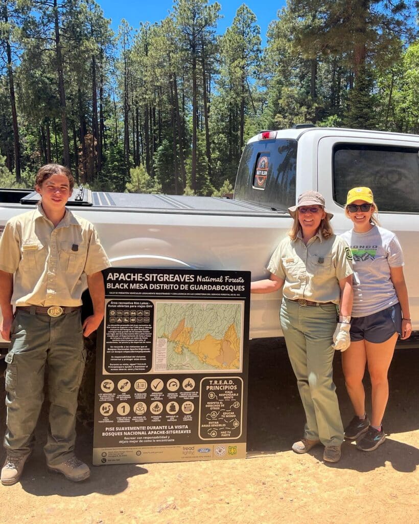 Tread Lightly! Impact Report: Rim Lakes bilingual kiosk and sign install 354260573 10226712754158176 4849798989313826690 N 820x1024