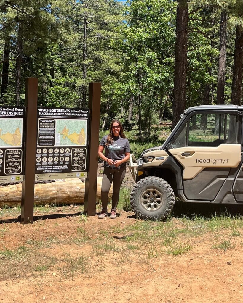 Tread Lightly! Impact Report: Rim Lakes Bilingual Kiosk and Sign Install 354966731 10226712754118175 461652707050183662 N 820x1024