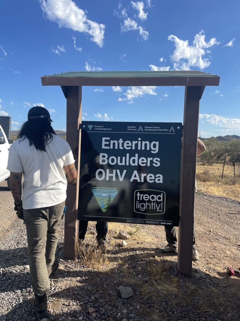 Tread Lightly! Impact Report: Boulders OHV Sign Installation IMG 2877 768x1024