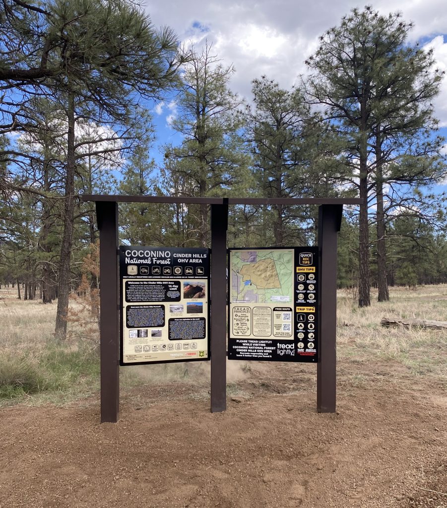 Tread Lightly! Impact Report: Cinder Hills Replacement Kiosk Installation IMG 0396 901x1024