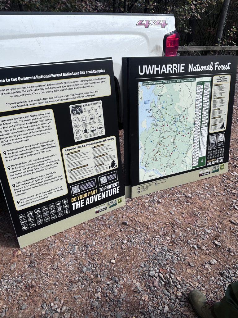 Tread Lightly! Impact Report: Uwharrie National Forest Kiosk Sign Installation Sign Pairings 768x1024