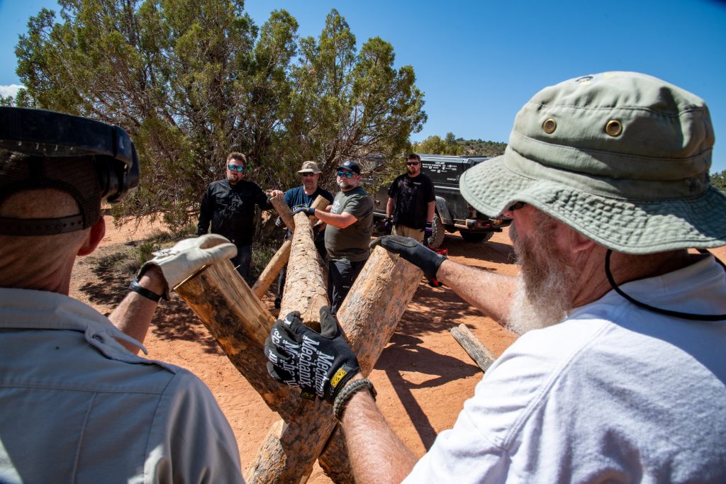 Tread Lightly! Impact Report: Top of the World Fencing and Kiosk Project 20250415 TL Moab TOTW Trail Clean Up 6940 1024x683